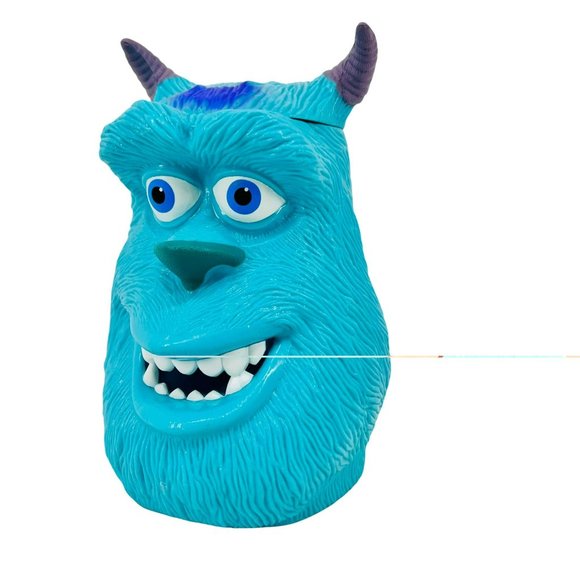 Disney On Ice Monsters Inc Souvenir Cup Mug James P Sullivan Sully Flip Top Lid - Picture 1 of 8
